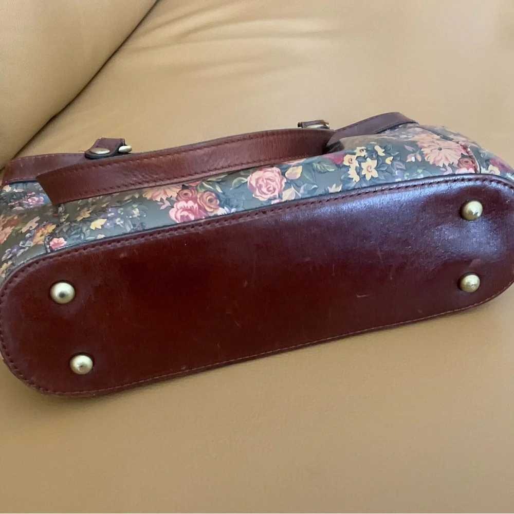 Patricia Nash Floral Leather Shoulder Bag Purse - Picture 6 of 6